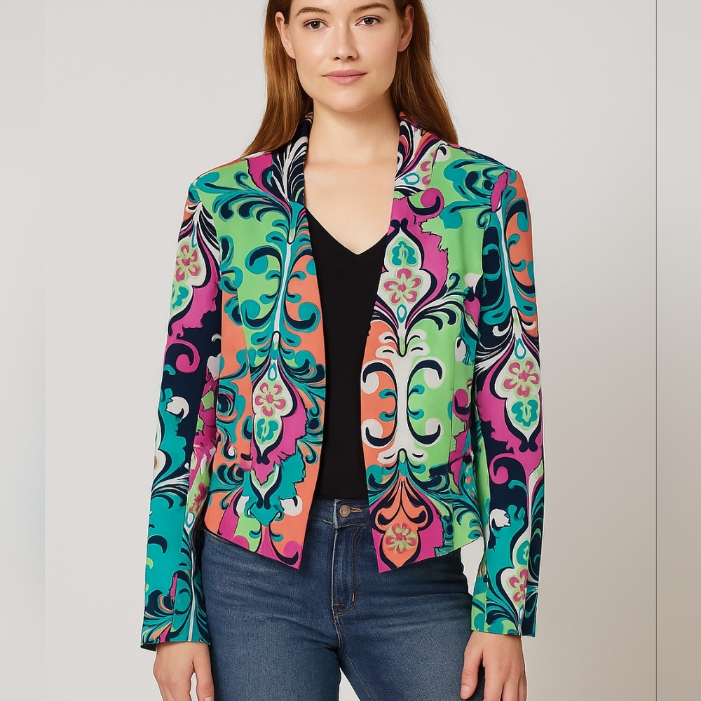 Million Bullpup Cropped Multicolor Jacket Size L